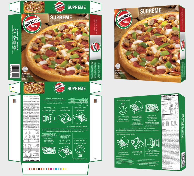 Salvador's Pizza Packaging